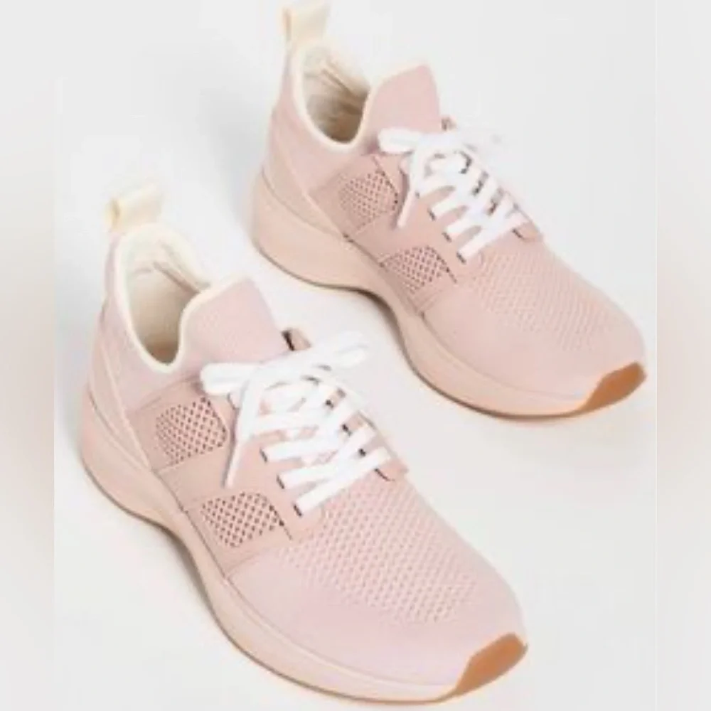 Tory Burch T Sock Runner- Circular Knit-Double Knit in Meadowsweet (Pink) Size 8
